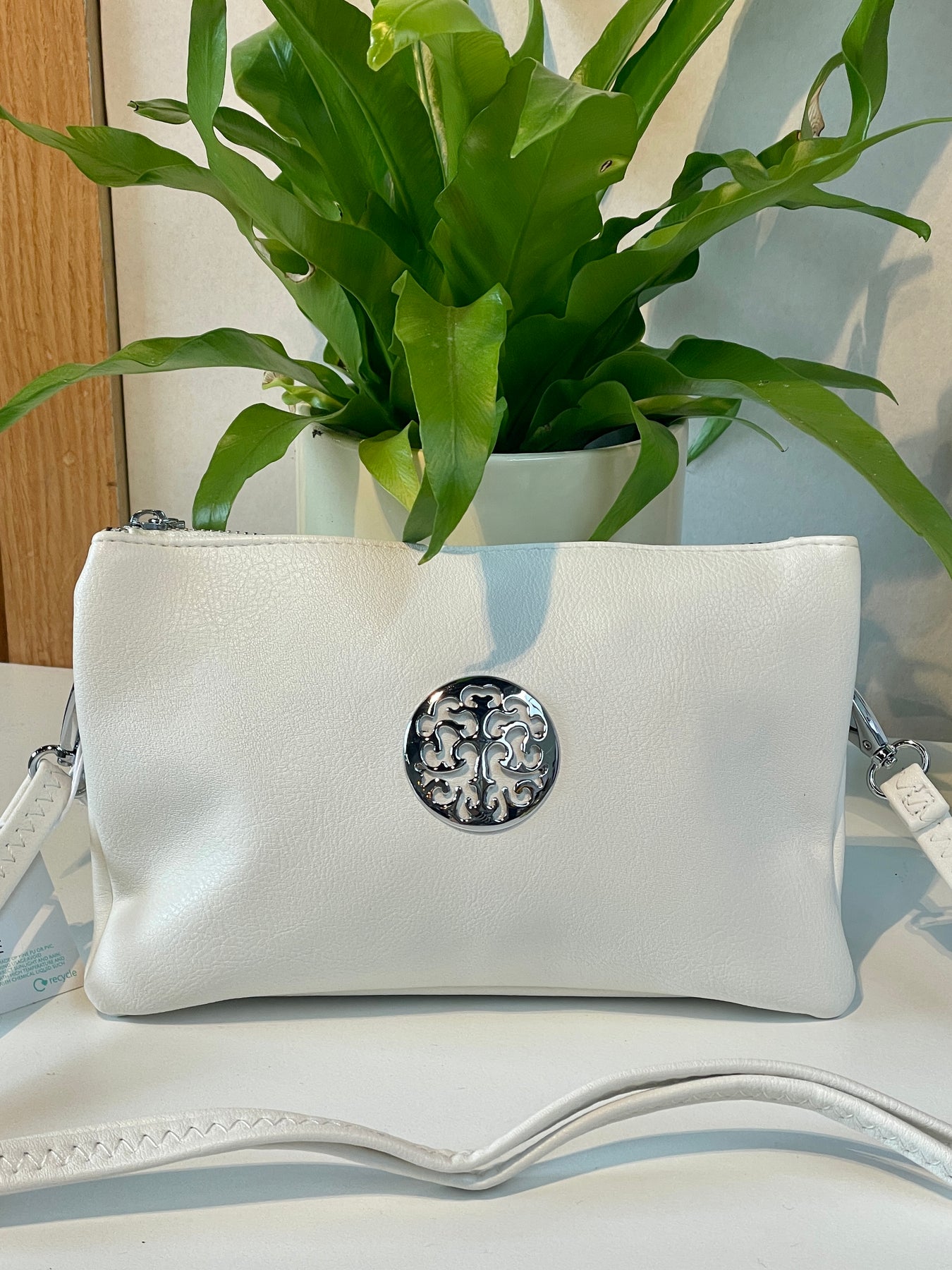 Designer Inspired Cross Body Style Bag With Tree Badge Detail – The Secret  Boutique